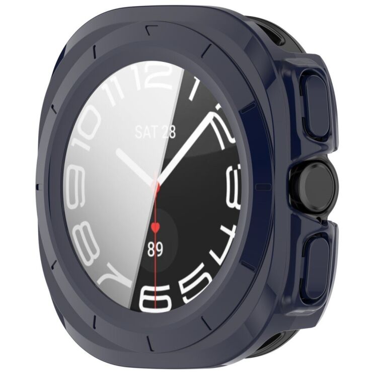 Защитный чехол Deexe Protective Frame для Samsung Galaxy Watch Ultra (47mm) - Dark Blue: фото 2 из 7