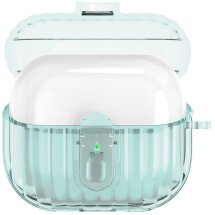 Защитный чехол Deexe Ridge Guard для Samsung Galaxy Buds 3 / Buds 3 Pro / Buds 3 FE - Transparent Blue: фото 1 из 3