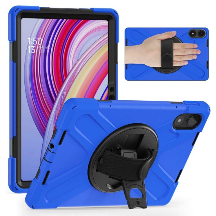 Защитный чехол Deexe Rotation Hybrid для Xiaomi Redmi Pad Pro / Poco Pad - Blue: фото 2 из 14