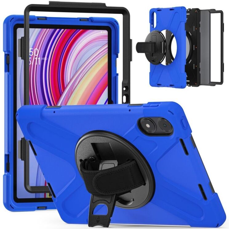 Защитный чехол Deexe Rotation Hybrid для Xiaomi Redmi Pad Pro / Poco Pad - Blue: фото 1 из 14