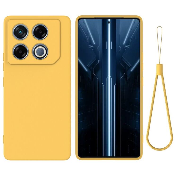 Защитный чехол Deexe Silicone Case для Infinix GT 20 Pro - Yellow: фото 1 из 8