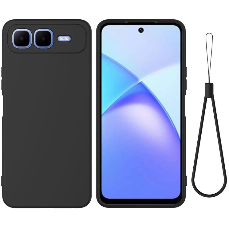 Защитный чехол Deexe Silicone Case для Infinix Smart 10 Plus - Black: фото 1 из 9