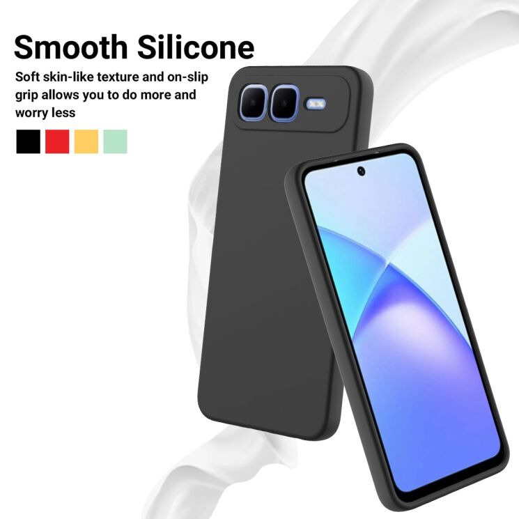Защитный чехол Deexe Silicone Case для Infinix Smart 10 Plus - Black: фото 4 из 9