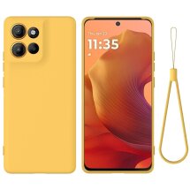 Защитный чехол Deexe Silicone Case для Motorola Moto G86 - Yellow: фото 1 из 9