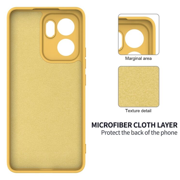 Защитный чехол Deexe Silicone Case для OPPO Reno 13 F/FS 5G - Yellow: фото 6 из 8