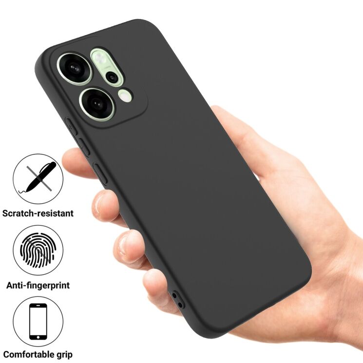 Захисний чохол Deexe Silicone Case для OPPO Reno 14 5G - Black: фото 3 з 9