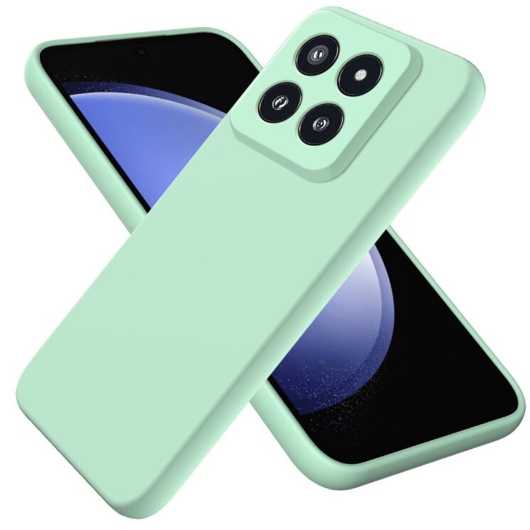 Защитный чехол Deexe Silicone Case для Xiaomi 14 Pro - Green: фото 1 из 8