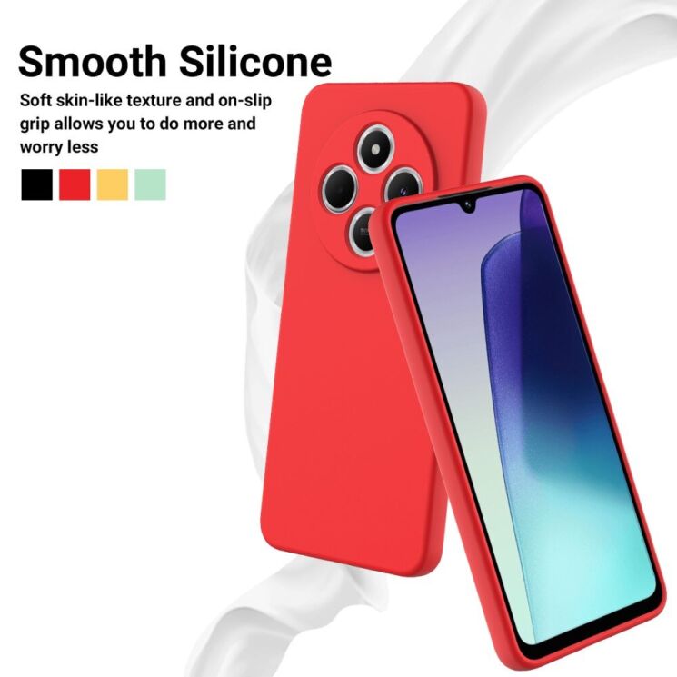 Защитный чехол Deexe Silicone Case для Xiaomi Redmi 14C / Redmi A4 5G / Poco C75 - Red: фото 3 из 8