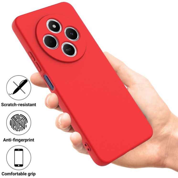 Защитный чехол Deexe Silicone Case для Xiaomi Redmi 14C / Redmi A4 5G / Poco C75 - Red: фото 2 из 8