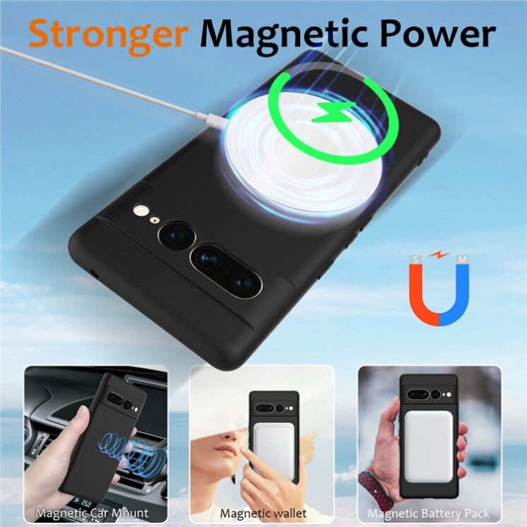 Защитный чехол Deexe Silicone Case with MagSafe для Google Pixel 7 Pro - Dark Blue: фото 4 из 9