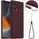 Защитный чехол Deexe Silicone Case with MagSafe для Motorola Edge 50 Fusion - Wine Red (354252WR). Фото 1 из 9