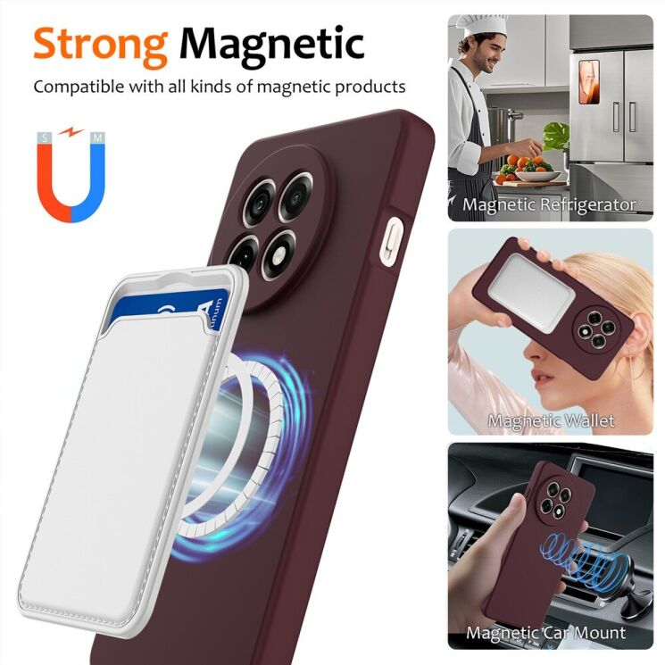 Защитный чехол Deexe Silicone Case with MagSafe для OnePlus 13R / Ace 5 / Ace 5 Pro - Black: фото 3 из 8