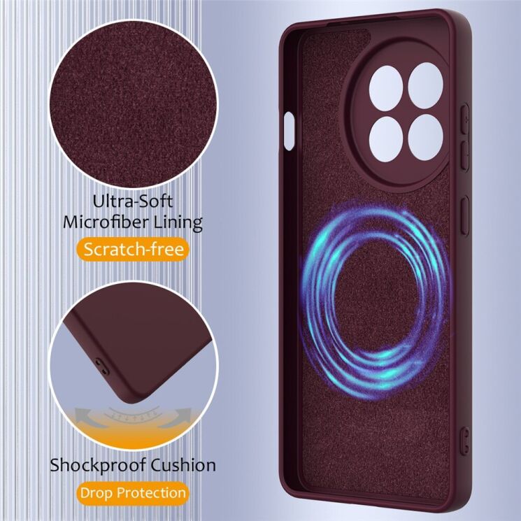 Защитный чехол Deexe Silicone Case with MagSafe для OnePlus 13R / Ace 5 / Ace 5 Pro - Black: фото 7 из 8