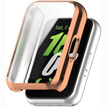 Защитный чехол Deexe Silicone Frame для Huawei Band 11 - Rose Gold: фото 1 из 1