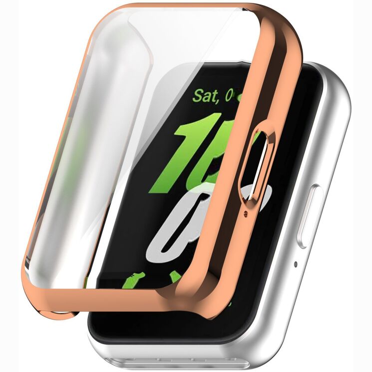 Защитный чехол Deexe Silicone Frame для Huawei Band 11 - Rose Gold: фото 1 из 1