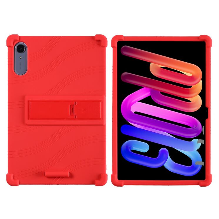 Захисний чохол Deexe Silicone Kickstand для Lenovo Idea Tab Pro Gen 2 - Red: фото 1 з 18
