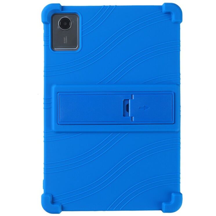 Захисний чохол Deexe Silicone Kickstand для Lenovo Tab K11 Gen 2 / Idea Tab (TB336) - Dark Blue: фото 4 з 12