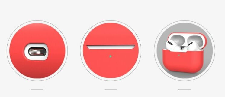 Захисний чохол Deexe Simple Style для Apple AirPods Pro - Red: фото 9 з 10