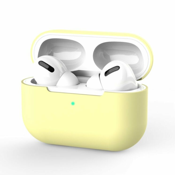 Захисний чохол Deexe Simple Style для Apple AirPods Pro - Yellow: фото 1 з 10