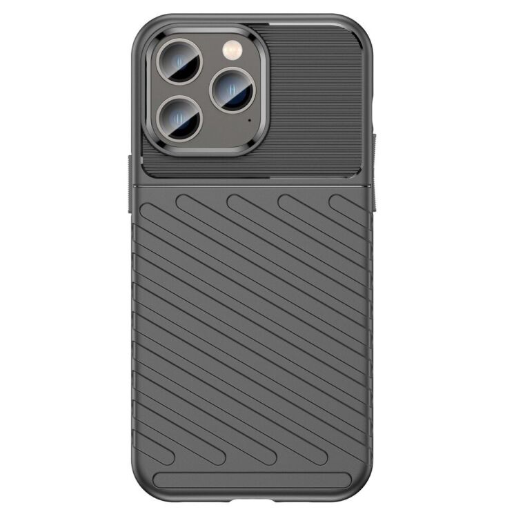 Защитный чехол Deexe Thunder Series для Apple iPhone 14 Pro Max - Black: фото 2 из 8