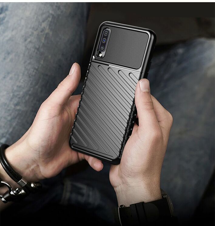 Захисний чохол Deexe Thunder Series для Samsung Galaxy A50 (A505) / A30s (A307) / A50s (A507) - Black: фото 9 з 10