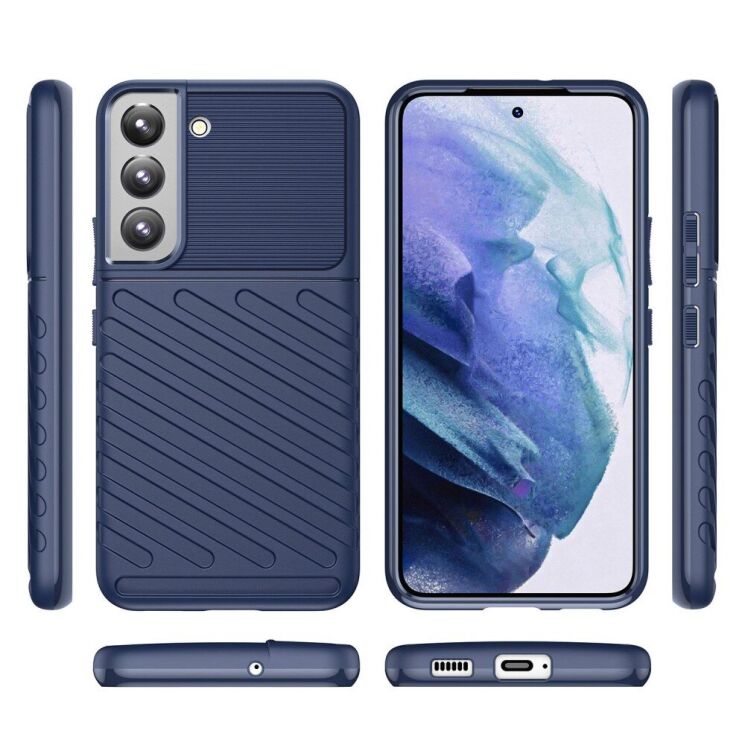 Защитный чехол Deexe Thunder Series для Samsung Galaxy S23 Plus - Blue: фото 8 из 8