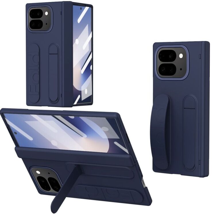 Защитный чехол Deexe Wristband Case для Google Pixel 9 Pro Fold - Blue: фото 2 из 13