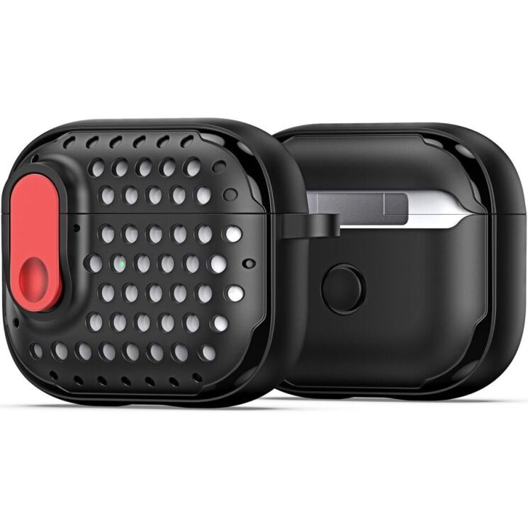 Защитный чехол DUX DUCIS PECM Series для Apple AirPods Pro - Black / Red: фото 2 из 19