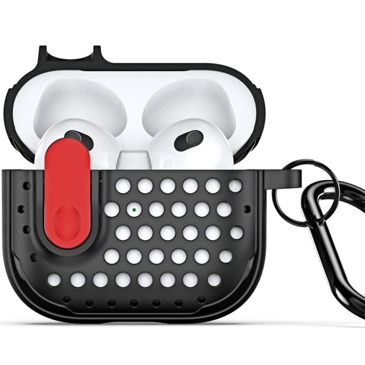 Защитный чехол DUX DUCIS PECM Series для Apple AirPods Pro - Black / Red: фото 1 из 19