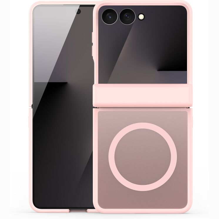 Защитный чехол DUX DUCIS Yind Series MagSafe для Samsung Galaxy Flip 8 - Light Pink: фото 2 из 11