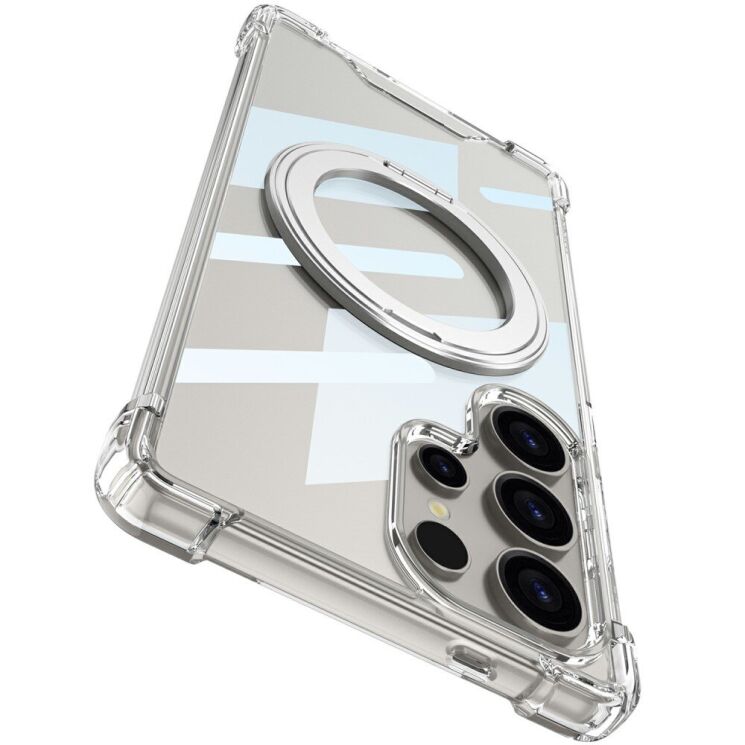 Защитный чехол GKK Airbag MagStand для Samsung Galaxy S24 Ultra (S928) - Transparent: фото 3 из 9