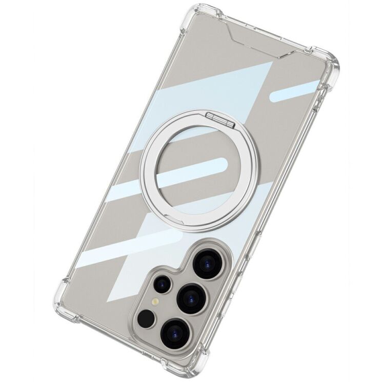 Защитный чехол GKK Airbag MagStand для Samsung Galaxy S24 Ultra (S928) - Transparent: фото 4 из 9
