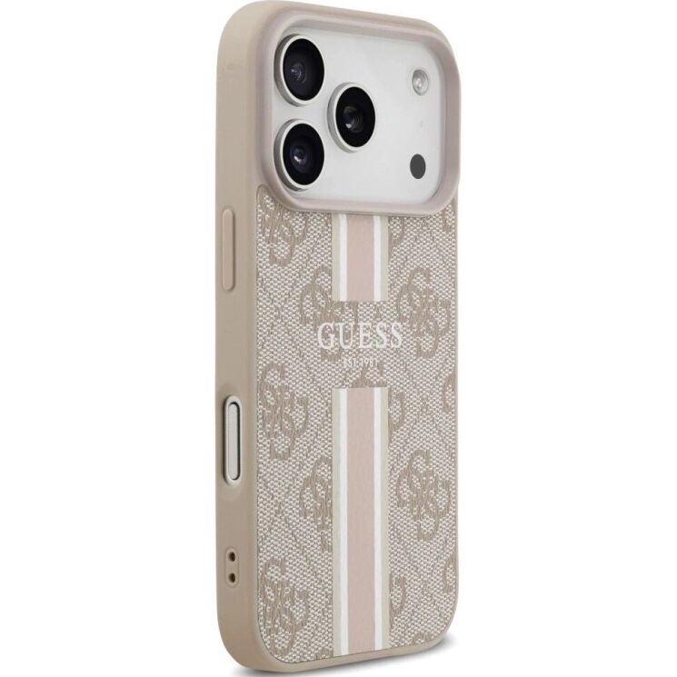 Защитный чехол Guess 4G Printed Stripes MagSafe для iPhone 17 Pro (GUHMP17LP4RPSP) - Pink: фото 4 из 9