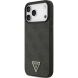 Защитный чехол Guess Leather 4G Triangle Strass MagSafe для iPhone 17 Pro Max (GUHMP17XP4TDPLK) - Black (402886B). Фото 3 из 9