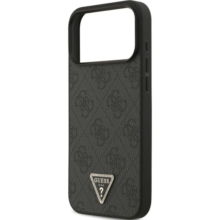 Защитный чехол Guess Leather 4G Triangle Strass MagSafe для iPhone 17 Pro Max (GUHMP17XP4TDPLK) - Black (402886B) Защитный чехол Guess Leather 4G Triangle Strass MagSafe для iPhone 17 Pro Max (GUHMP17XP4TDPLK) - Black: фото 6 из 9