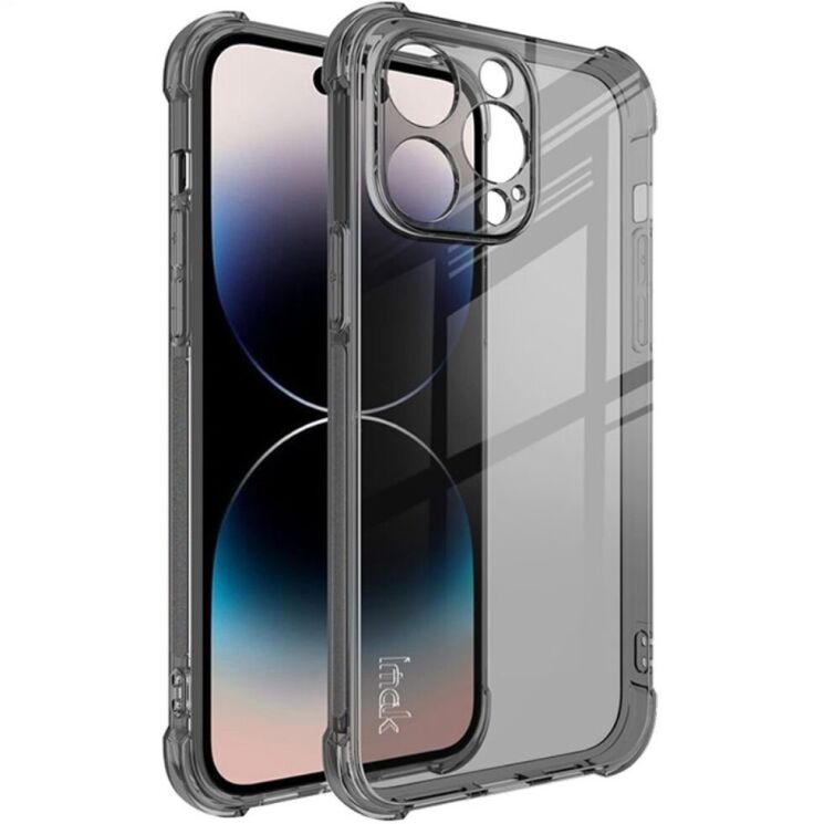 Защитный чехол IMAK Airbag MAX Case для Apple iPhone 14 Pro Max - Transparent Black: фото 1 из 12