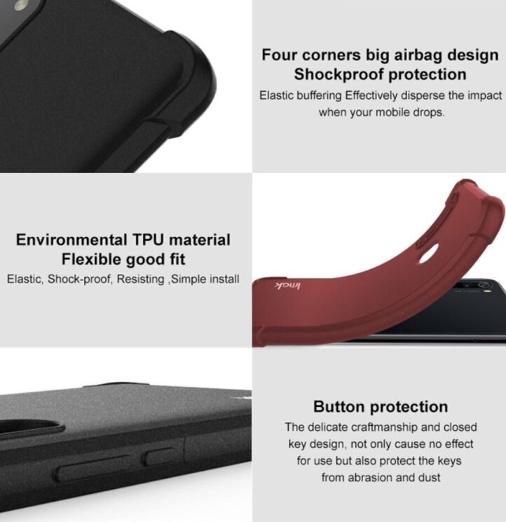 Защитный чехол IMAK Airbag Sand Case для Motorola Edge 50 Ultra - Black: фото 8 из 10