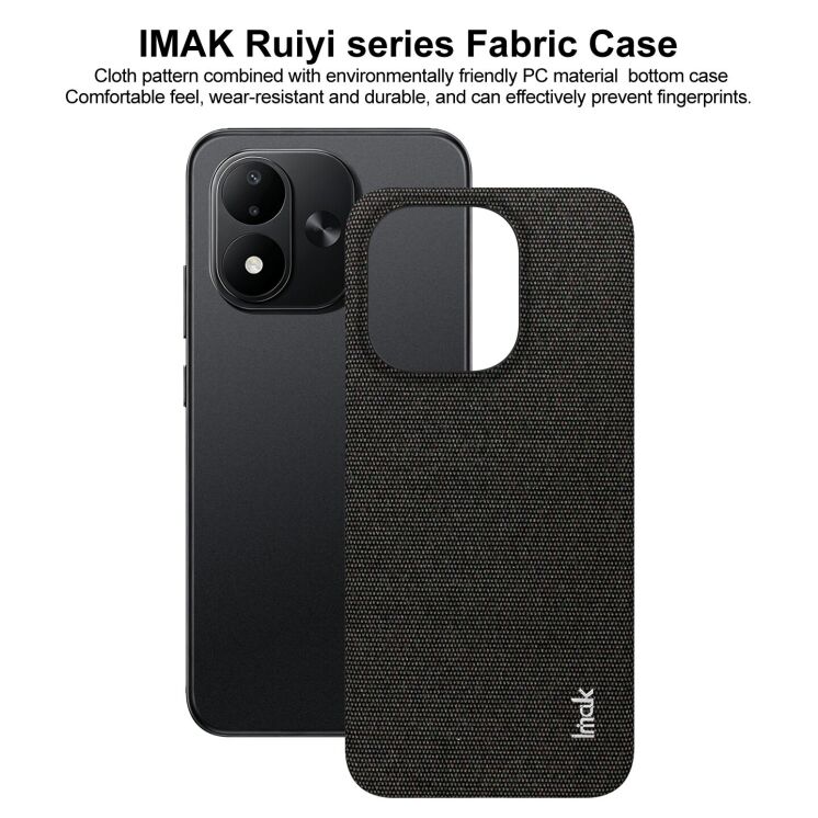 Защитный чехол IMAK Fabric Case для Xiaomi Redmi Note 17 (4G/5G) - Black (430036B) Защитный чехол IMAK Fabric Case для Xiaomi Redmi Note 17 (4G/5G) - Black: фото 6 из 10