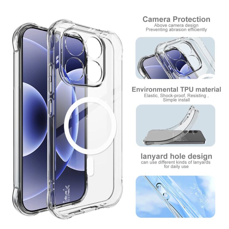 Защитный чехол IMAK Space Shield MagSafe для Xiaomi 17 - Transparent (390664T) Защитный чехол IMAK Space Shield MagSafe для Xiaomi 17 - Transparent: фото 9 из 10