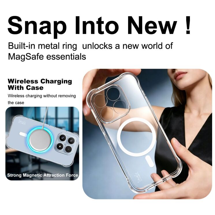 Защитный чехол IMAK Space Shield MagSafe для Xiaomi 17 - Transparent (390664T) Защитный чехол IMAK Space Shield MagSafe для Xiaomi 17 - Transparent: фото 7 из 10