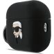 Защитный чехол Karl Lagerfeld Silicone Karl Head 3D для AirPods Pro 3 (KLAP3RUNIKK) - Black (390171B). Фото 2 из 4