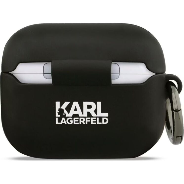 Защитный чехол Karl Lagerfeld Silicone Karl Head 3D для AirPods Pro 3 (KLAP3RUNIKK) - Black: фото 3 из 4