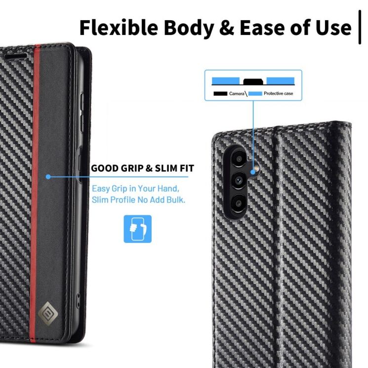 Захисний чохол LC.IMEEKE Carbon Fiber для Samsung Galaxy S24 FE (S721) - Vertical Stripe: фото 8 з 13