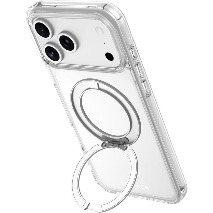 Защитный чехол LEREACH TOC Crystal MagStand (FP) для iPhone 18 Pro / 17 Pro - Transparent: фото 3 из 16