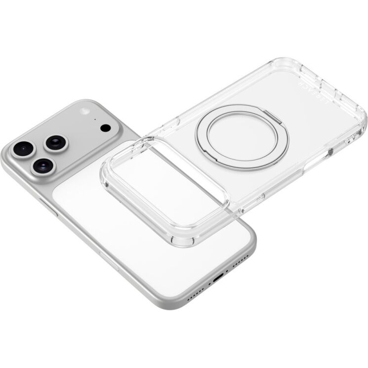 Защитный чехол LEREACH TOC Crystal MagStand (FP) для iPhone 18 Pro / 17 Pro - Transparent: фото 7 из 16