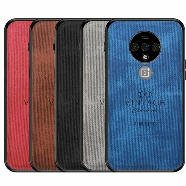 Защитный чехол PINWUYO Vintage Series для OnePlus 7T - Blue: фото 4 из 15