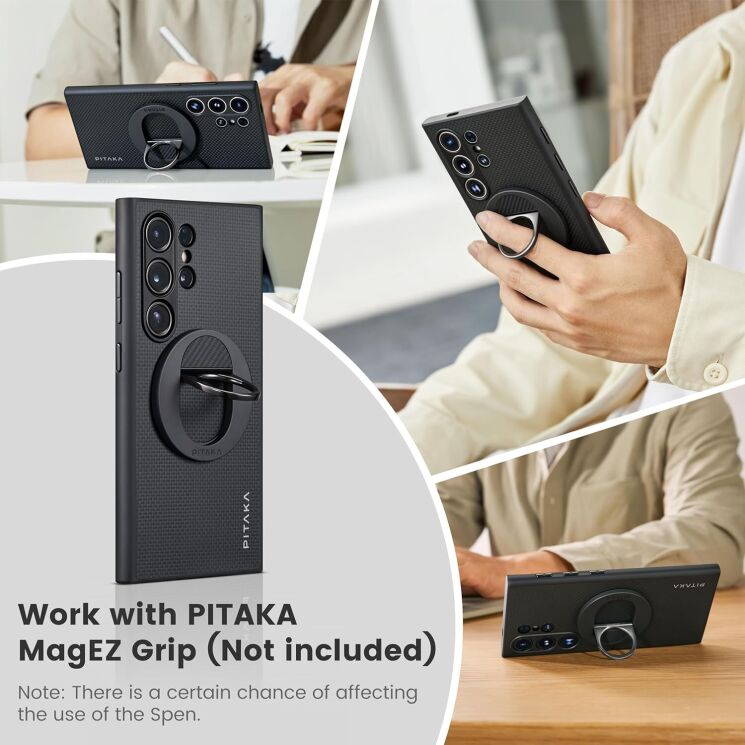 Защитный чехол Pitaka PinButton Case для Samsung Galaxy S24 Ultra (S928) MCP2401F - Black / Grey: фото 11 из 11