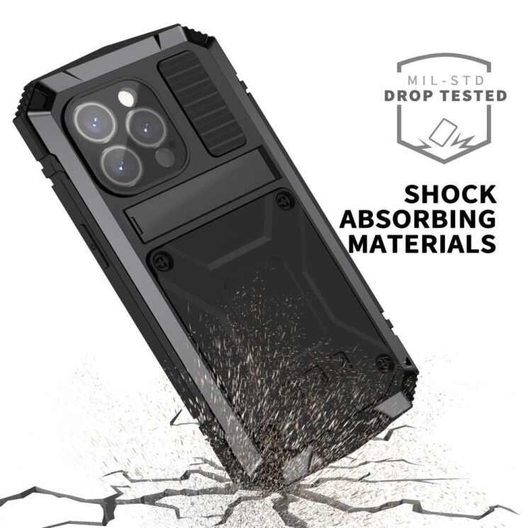 Защитный чехол R-JUST Military для Apple iPhone 15 Pro Max - Black: фото 9 из 9
