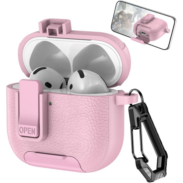 Захисний чохол Reframe Leather Texture для Apple AirPods 4 - Pink (364457P) Захисний чохол Reframe Leather Texture для Apple AirPods 4 - Pink: фото 1 з 6