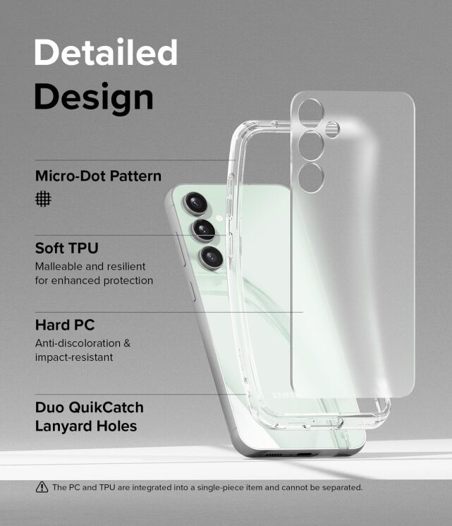 Защитный чехол Ringke Fusion для Samsung Galaxy S23 FE (8809961781995) - Matte Clear: фото 12 из 17